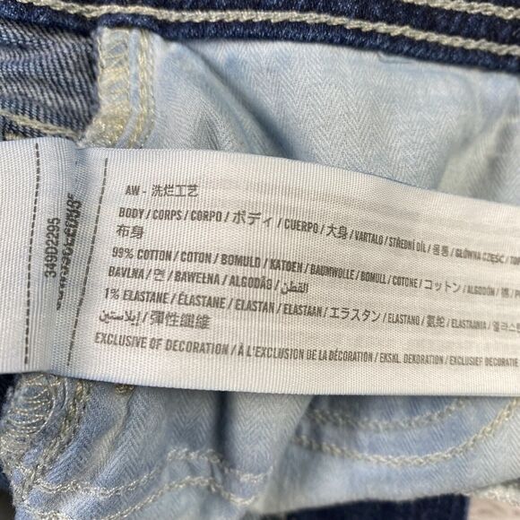 Hollister Ultra High‎ Rise Button Fly Jean Shorts Blue Women Size 00 Pre-Owned - Picture 8 of 11